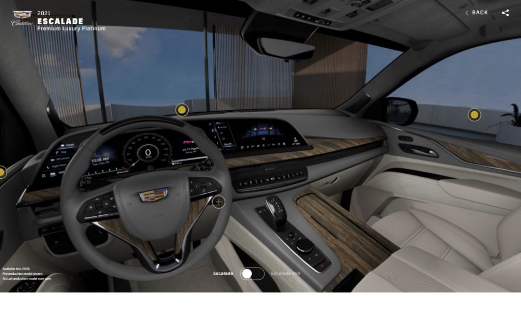 2021 Cadillac Escalade ESV 3D Visualizer | GM Authority