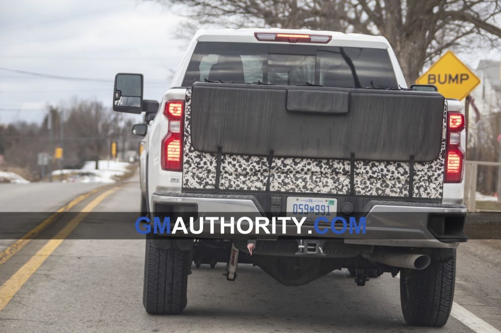 2020 Chevy Silverado HD prototype with MultiFlex tailgate spied in February 2020