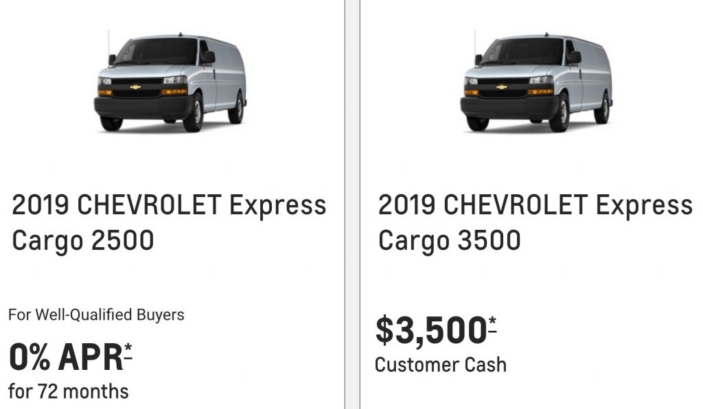 0 apr van deals