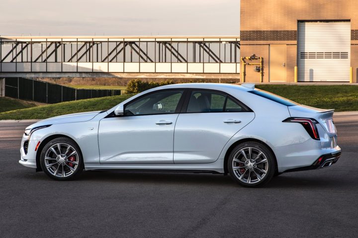 Side view of Cadillac CT4 Sport.