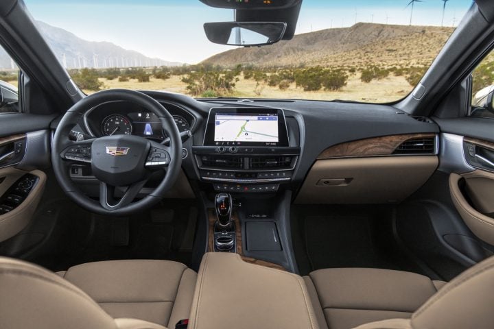 Cockpit view of the 2024 Cadillac CT5.