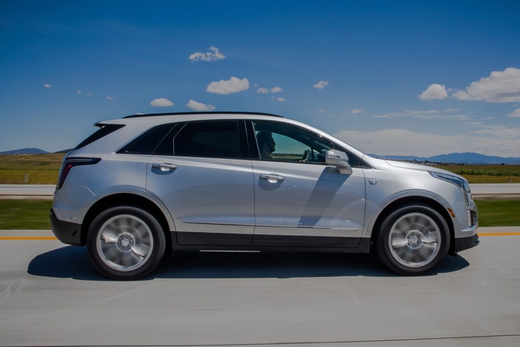 Side view of the Cadillac XT5.