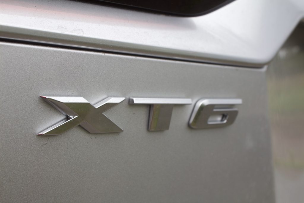 The Cadillac XT6 liftgate logo. 
