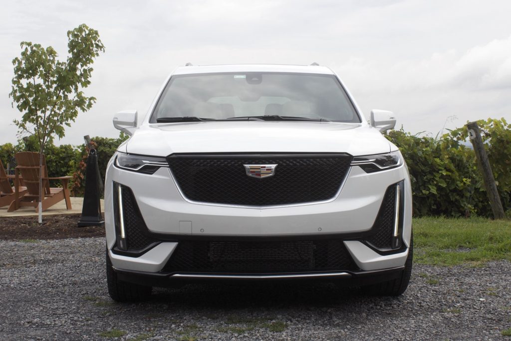 The front end of the Cadillac XT6 crossover.