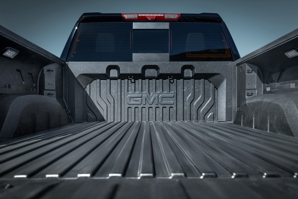 The CarbonPro bed in the GMC Sierra.