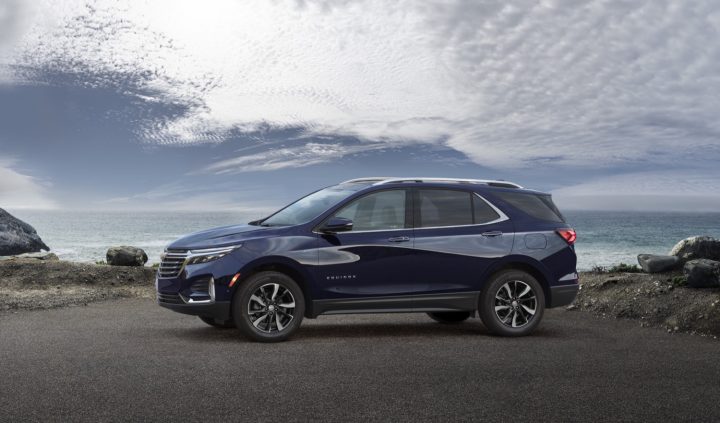 Side profile of Chevy Equinox.