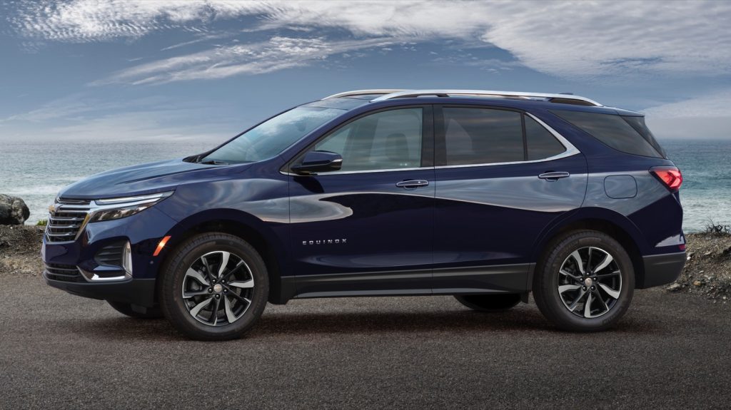 A side view of the 2021 Chevy Equinox Premier.