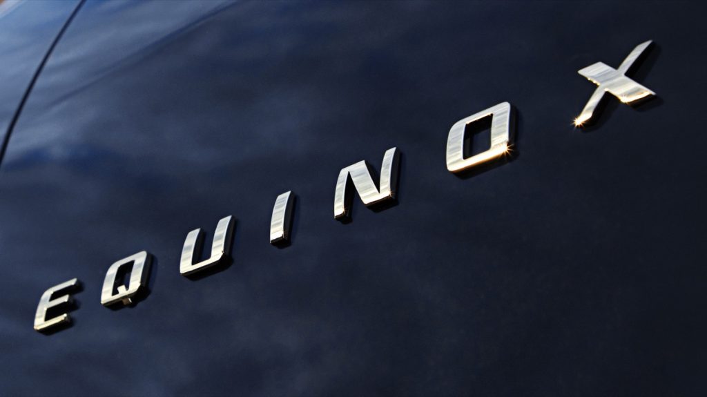 Badging on the Chevy Equinox crossover.
