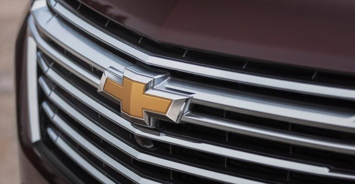 Grille on the Chevy Traverse crossover.