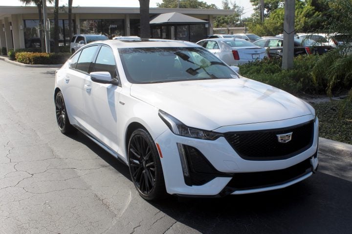 2020 Cadillac CT5-V In Summit White Paint On Black Wheels | GM Authority