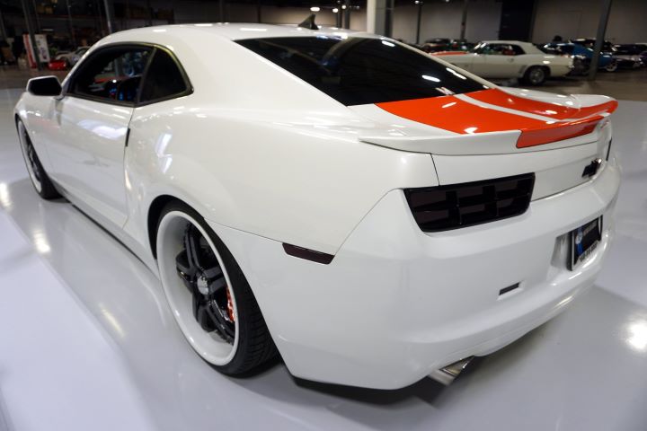 white custom camaro