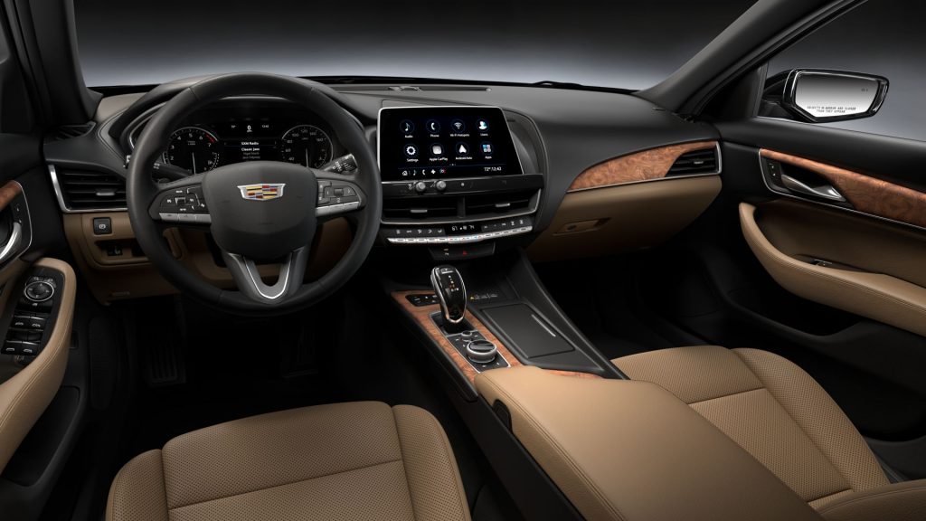 Interior view of the 2022 Cadillac CT5.