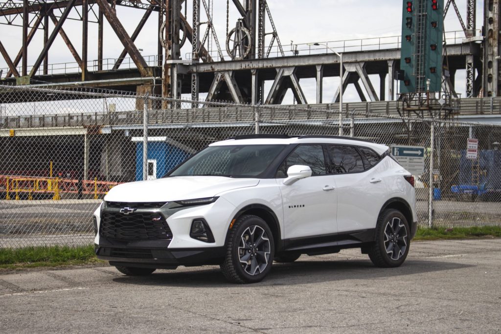 white chevy blazer redline