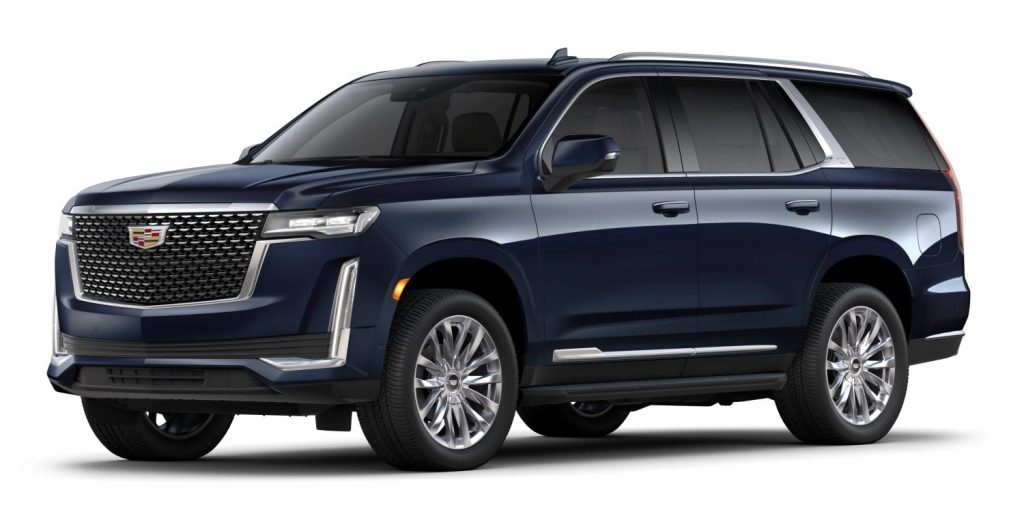 2021 Escalade grille design for the Luxury (base) and Premium Luxury trim levels.