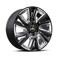 22-inch Black Gloss wheels with Chrome inserts (SHD)