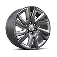 22-inch 6-spoke Midnight Silver machine-faced aluminum wheels with Chrome accents (SEW)