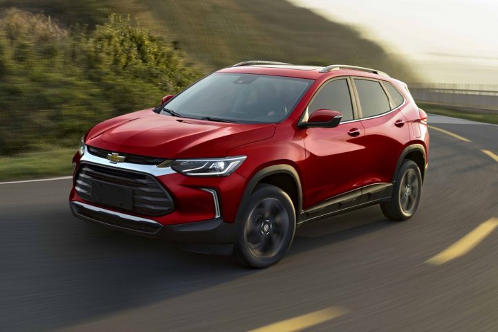 Chevy Tracker driving.
