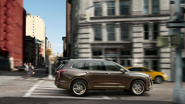 Shown here is the Cadillac XT6. The first-generation luxury three-row crossover sees no significant changes for the 2024 model year.