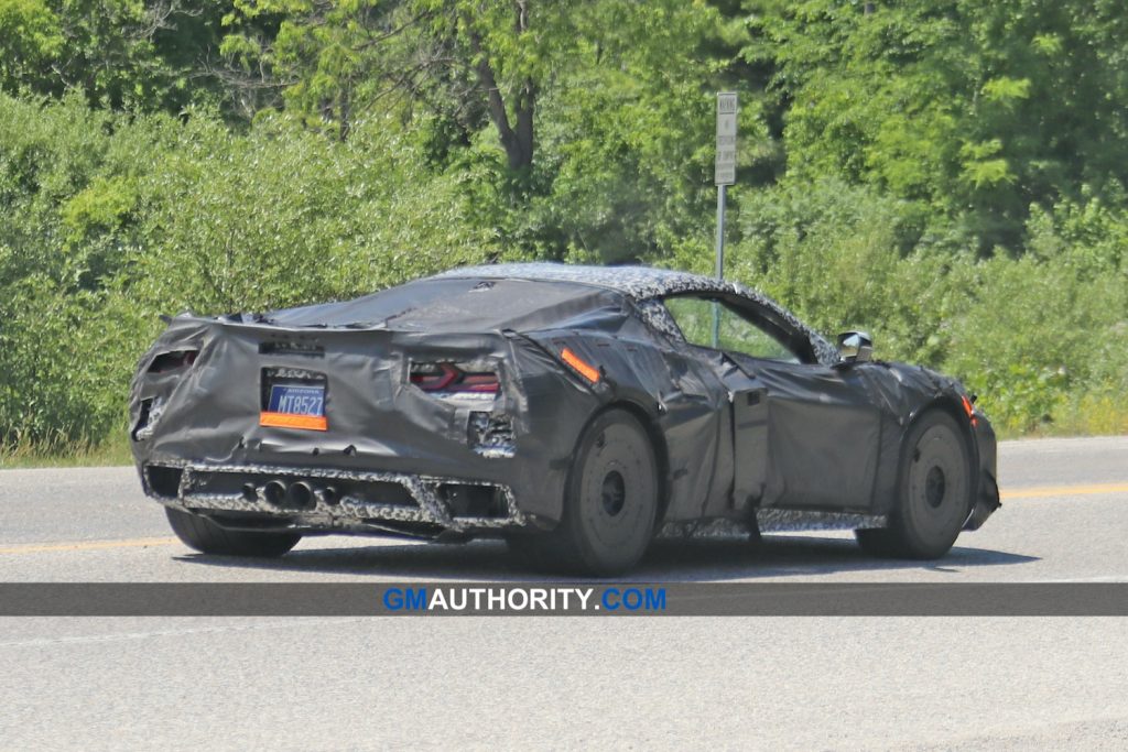 C8 Corvette Z06 prototype with center-exit exhaust