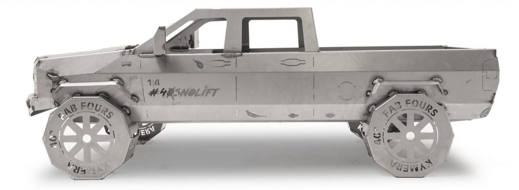Chevrolet Silverado HD fire pit from Fab Fours.
