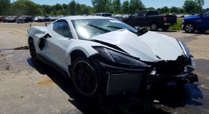 PICS] Yet Another Wrecked 2020 Corvette Stingray Listed for Sale