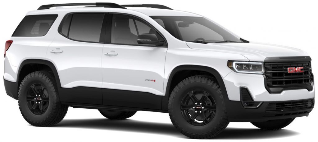2020 GMC Acadia AT4 with standard 17-inch wheels