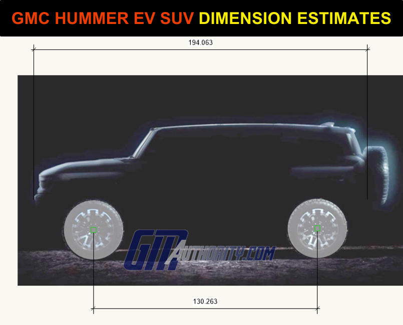 Gmc hummer on sale ev size