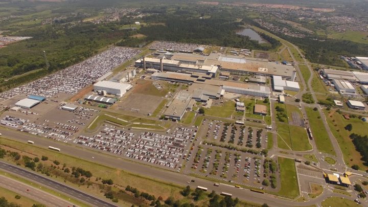 Aerial view of the GM Gravataí plant in Brazil.