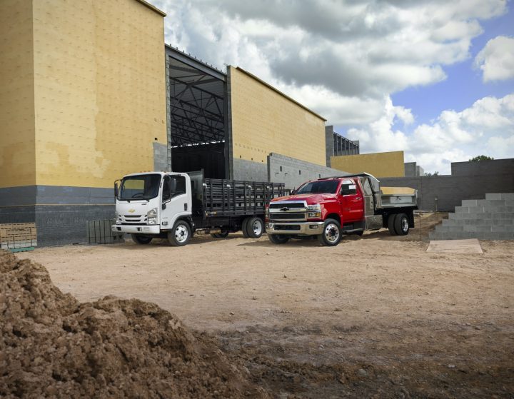 Sales of Chevy Low Cab Forward trucks, shown on the left, increased a healthy 71 percent during the first quarter of 2024.