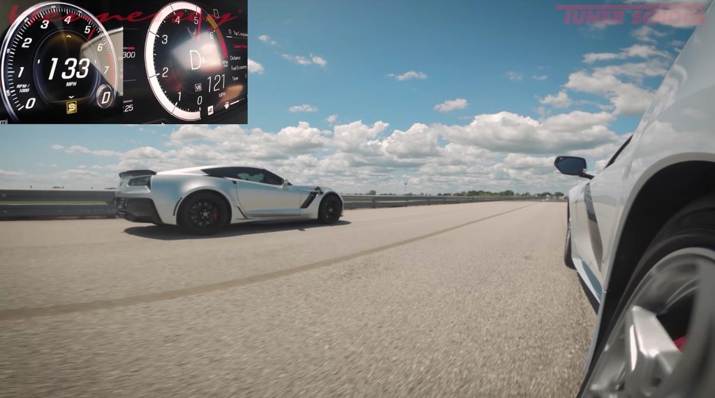 Hennessey C7 Corvette Z06 Vs C8 Vette Drag Race Video Gm Authority