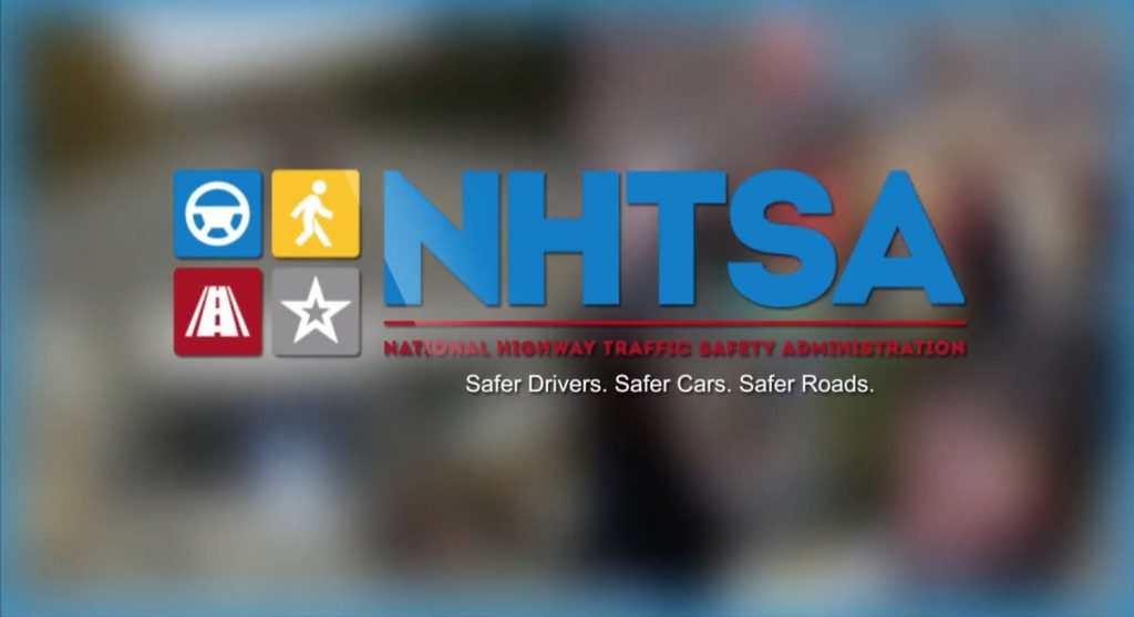 Logo of the NHTSA, which says 20 million GM vehicles may need to be recalled.