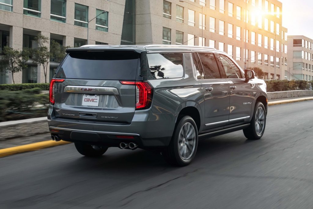 While discount offers are still non-existent on the GMC Yukon, low-interest financing and local market leases are available at dealers on select inventory. Shown here is the extended-length Yukon XL in the premium Denali trim. A refresh arrives for the 2025 model year.