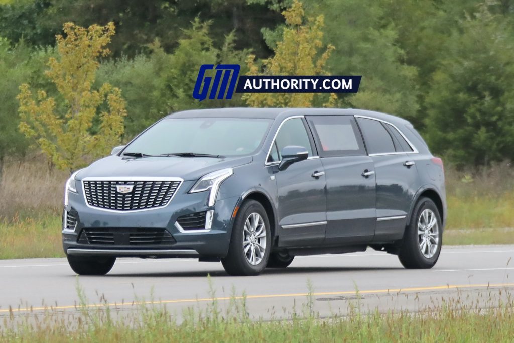 A mule/prototype of the Cadillac XT5 Limo / Hearse.