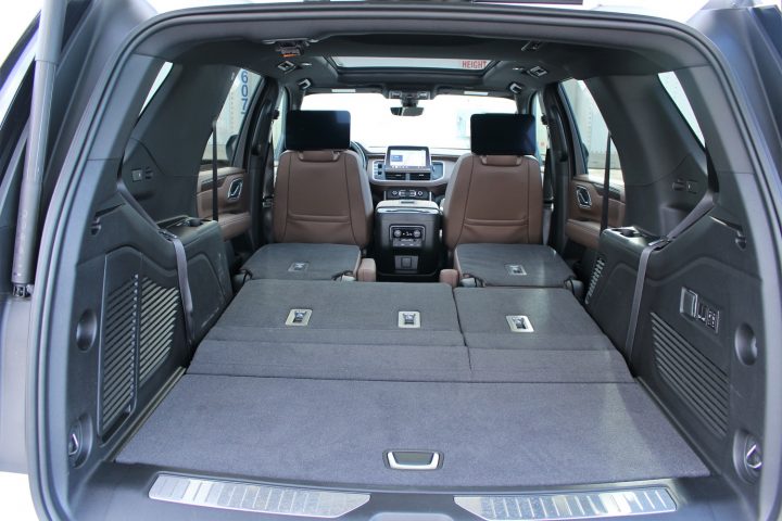 Chevy Tahoe cargo area.