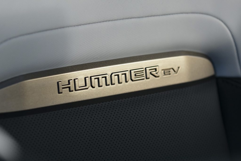 Seat logo on the 2022 Hummer EV pickup Edition 1.