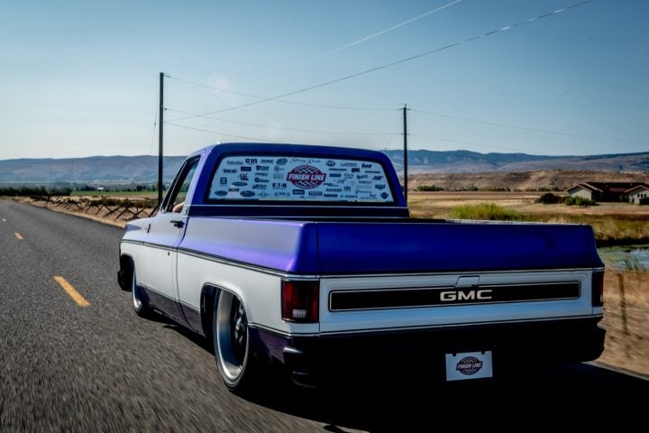 Custom 1978 GMC C15 Pickup Looks Good In Purple And White | GM Authority