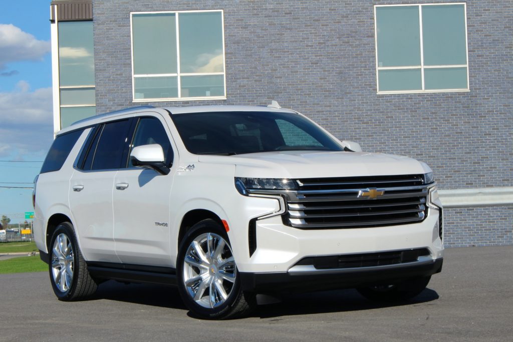 The front end of the Chevy Tahoe.