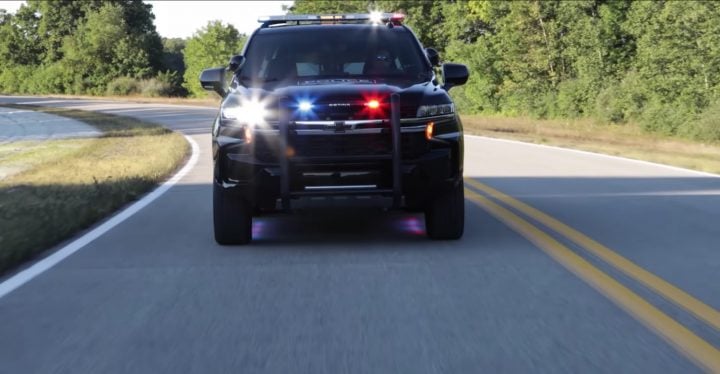 The front end of the Chevy Tahoe PPV.