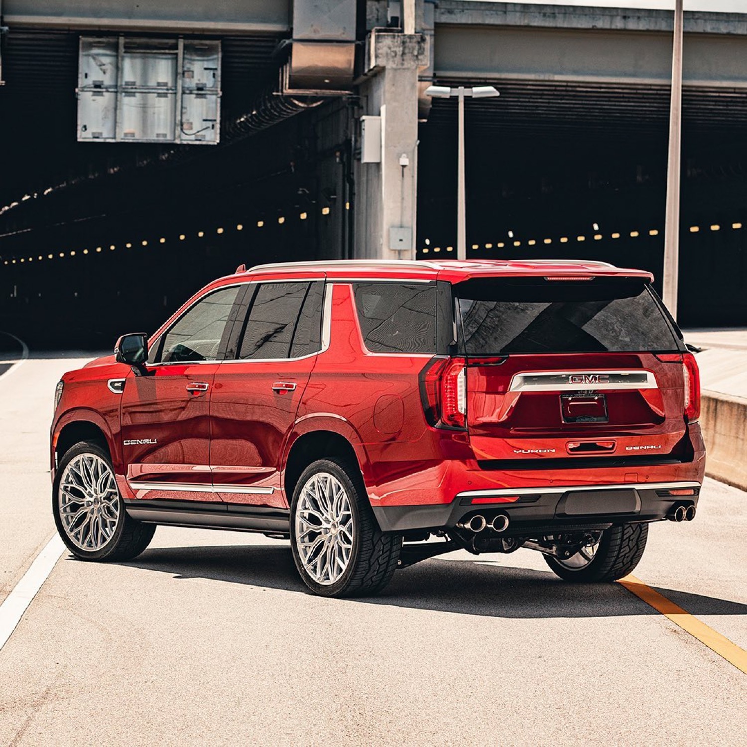 2021 GMC Yukon Denali Looks Red Hot On Vossen HF6-3 Wheels.