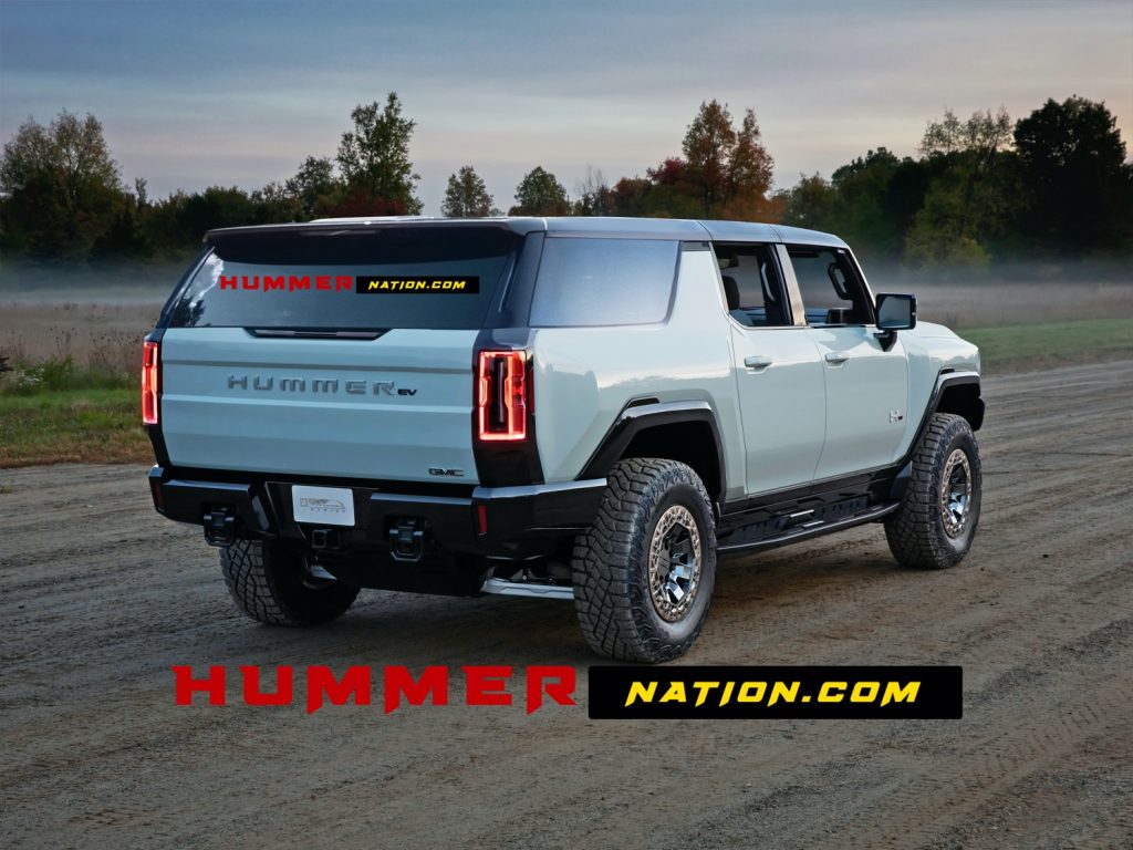 Hummer EV SUV Rendering 002 – Rear Three Quarters | GM Authority