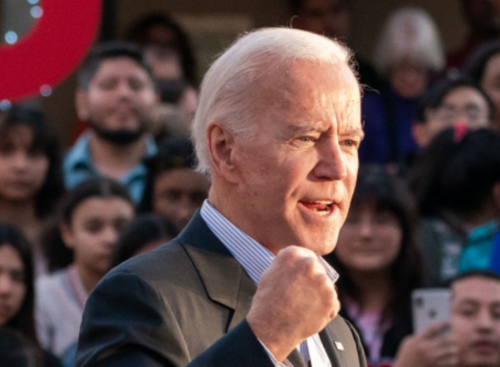 Close-up of President Joe Biden.