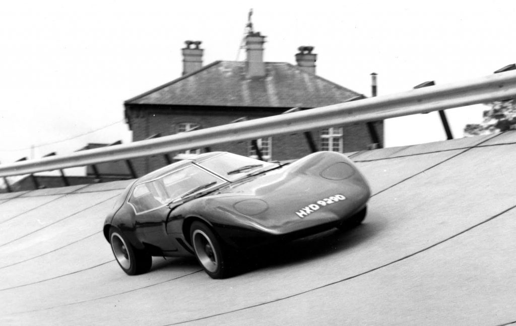 1966 Vauxhall XVR Concept on test track.