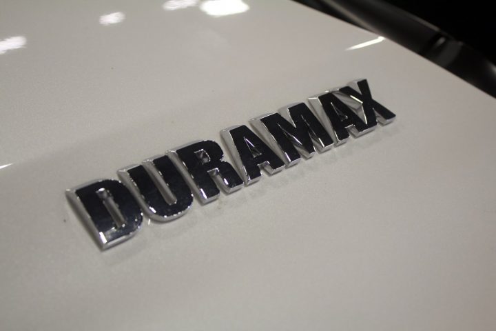 Duramax badge on the Chevy Silverado 1500.