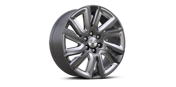 22-inch Dark Silver aluminum wheel with Chrome insert (SEW)