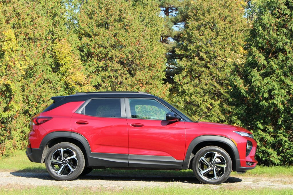 Shown here is the popular Chevy Trailblazer subcompact crossover in the sporty RS trim. GM revealed a refreshed model for 2024.