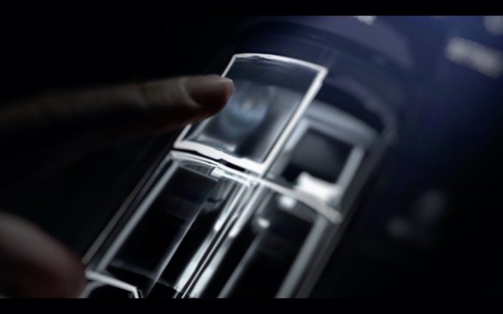 Cadillac Celestiq sunroof button cluster. 