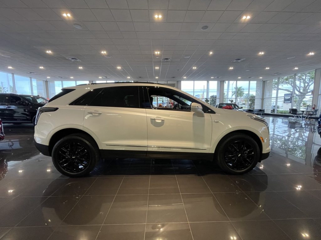 Shown here is the 2021 Cadillac XT5 luxury compact crossover in the Sport trim, which comes standard with all-wheel-drive.