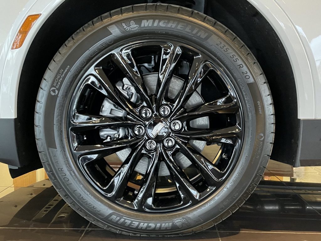 Michelin tires on the Cadillac XT5.