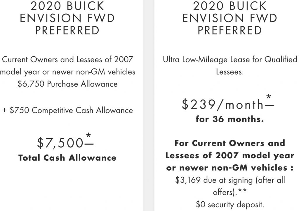 Buick Envision discount