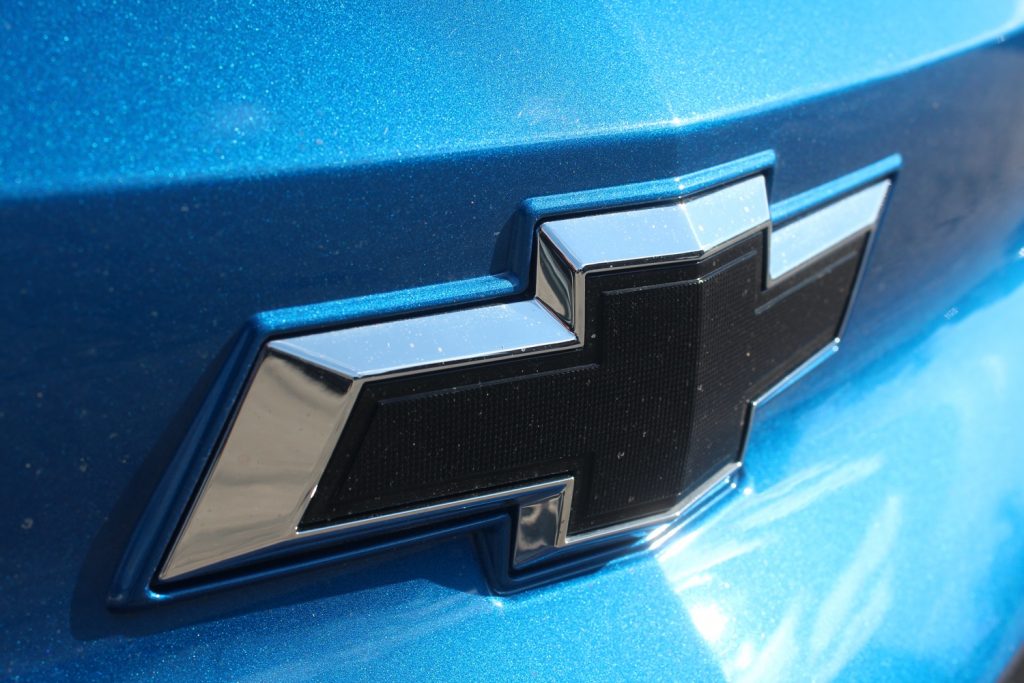 The Chevy Bow Tie badge on the Chevy Bolt EUV.